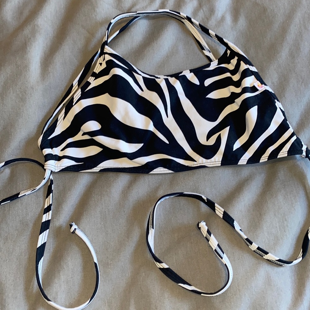 Zebra print sports bra